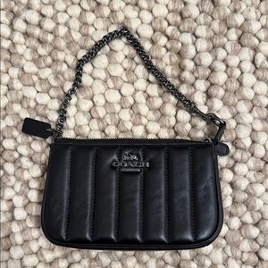 Coach Black Quilted Wristlet